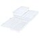 Thintinick 4 Pack Rectangular Clear Plastic Storage Containers Box with Hinged Lid for Beads and Other Small Craft Items 787 x 472 x 138 inch