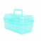BangQiao Multipurpose Plastic Art and Craft Supply Storage Container Bin Case with Removable Tray and Handle First Aid Box Organizer ClearGreen