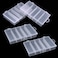 Newbested 4 Pack 5 Grid Clear Plastic Fishing Tackle Bait Hooks Storage BoxVisible Bead Jewelry Making Findings Utility Organizer Container Case for JewelryDIY Crafts71 x 43 x 12