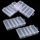 Newbested 4 Pack 5 Grid Clear Plastic Fishing Tackle Bait Hooks Storage BoxVisible Bead Jewelry Making Findings Utility Organizer Container Case for JewelryDIY Crafts71 x 43 x 12