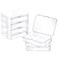 ZORRITA 6 Pack Small Plastic Containers with Hinged Lids Rectangle Clear Plastic Storage Boxes for Beads Jewelry Game Pieces and Crafts Items 45 x 33 x 11 Inch