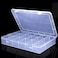 YUGOOD Large18 Grids Clear Organizer Box Snack Box with Removable Dividers for Fishing HookBead Organizer CasePlastic Storage Containers for Small Parts