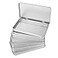 DAJAVE 6 Pack Metal Rectangular Hinged Tin Box Container Sliver Tin Empty Box with Lid Mini Tin Containers for Watercolor Jewelry Makeup Candy Craft Organize42x7x06 Inch