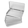 DAJAVE 6 Pack Metal Rectangular Hinged Tin Box Container Sliver Tin Empty Box with Lid Mini Tin Containers for Watercolor Jewelry Makeup Candy Craft Organize42x7x06 Inch