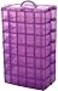 Sooyee 7 Layers Stackable Storage Container 70 Adjustable Compartments Stackable Storage Container for Kids Toys Art Crafts Jewelry Supplies Mini Case Letter Sticker IncludedClearPurple