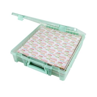 ArtBin 6955RJ Super Satchel 1Compartment Box Art Craft Organizer 1Pack Translucent Mint