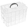 Foraineam 3Tier Stackable Storage Box Organizer with 30 Adjustable Compartments Plastic Craft Organizer Case Tool Storage Container Bins for Jewelry Beads Arts and Crafts Beauty Supplies