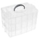 Foraineam 3Tier Stackable Storage Box Organizer with 30 Adjustable Compartments Plastic Craft Organizer Case Tool Storage Container Bins for Jewelry Beads Arts and Crafts Beauty Supplies