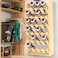 Yeshine 24Can Spray Paint Storage Rack Wooden Organization Rack for Paint and Lube Craft Workroom Bottle Organizer Wall Mount Aerosol Holder