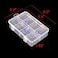 Vidifor 2 Packs 8Compartments Art Supply Container Clear Plastic Organizer Box with Dividers for Crafts Jewelry Fishing Tackles Hardware Metal
