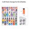 SANFURNEY 63 Holes Craft Paint Storage Holder Vertical Acrylic Paint Bottles Organizer Rack Stand for 2oz Craft Paints WallMounted