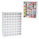 SANFURNEY 63 Holes Craft Paint Storage Holder Vertical Acrylic Paint Bottles Organizer Rack Stand for 2oz Craft Paints WallMounted