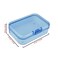 Goodma 30 Pieces Mini Rectangular Plastic Boxes Empty Storage Organizer Containers with Hinged Lids for Small Items and Other Craft Projects Blue 26 x 18 x 08 inch