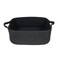 XUANGUO Woven Cotton Rope Storage Basket with Handles for Organizing Shelves Closet Small Cat Dog Pet Toy Basket Box Bin Decorative Rectangle Baby Nursery baskets Gift Baskets Empty Black