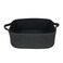 XUANGUO Woven Cotton Rope Storage Basket with Handles for Organizing Shelves Closet Small Cat Dog Pet Toy Basket Box Bin Decorative Rectangle Baby Nursery baskets Gift Baskets Empty Black
