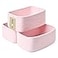 MiniArk Small Storage Baskets for Organizing Closet Organizer Bins Shelf Toy Basket Woven Rope Baskets Cube Decorative Box Shallow Basket 115x75x47 3 Packs Light Pink
