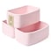 MiniArk Small Storage Baskets for Organizing Closet Organizer Bins Shelf Toy Basket Woven Rope Baskets Cube Decorative Box Shallow Basket 115x75x47 3 Packs Light Pink