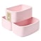 MiniArk Small Storage Baskets for Organizing Closet Organizer Bins Shelf Toy Basket Woven Rope Baskets Cube Decorative Box Shallow Basket 115x75x47 3 Packs Light Pink
