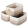 MiniArk Small Storage Baskets for Organizing Closet Organizer Bins Shelf Toy Basket Woven Rope Baskets Cube Decorative Box Shallow Basket 115x75x47 3 Packs Gradient Brown