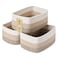 MiniArk Small Storage Baskets for Organizing Closet Organizer Bins Shelf Toy Basket Woven Rope Baskets Cube Decorative Box Shallow Basket 115x75x47 3 Packs Gradient Brown