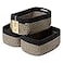 MiniArk Small Storage Baskets for Organizing Closet Organizer Bins Shelf Toy Basket Woven Rope Baskets Cube Decorative Box Shallow Basket 13x85x51 3 Packs Black Brown
