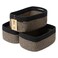 MiniArk Small Storage Baskets for Organizing Closet Organizer Bins Shelf Toy Basket Woven Rope Baskets Cube Decorative Box Shallow Basket 13x85x51 3 Packs Black Brown