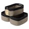 MiniArk Small Storage Baskets for Organizing Closet Organizer Bins Shelf Toy Basket Woven Rope Baskets Cube Decorative Box Shallow Basket 13x85x51 3 Packs Black Brown