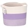 Sea Team Oval Large Cotton Rope Woven Storage Basket with Handles White Mottled Lavender 16 x 13 inches