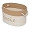Modern Designs Pro Rope Storage Basket 15 x 11 x 9 Book Storage Bin Embroidered Storage Bins Tote Bin for Nursery Playroom Living Room Classroom Book Bin