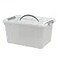 Saedy 14 Quart Latching Box Great Funtionality Plastic Storage Bin with Lid Clear Transparent Box with Handles