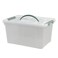 Saedy 14 Quart Latching Box Great Funtionality Plastic Storage Bin with Lid Clear Transparent Box with Handles