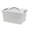Saedy 14 Quart Latching Box Great Funtionality Plastic Storage Bin with Lid Clear Transparent Box with Handles