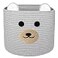 Saiiwnn Bear Laundry Baskets Laundry Hamper Storage Baskets with HandlesDecorative Basket for Living roomWoven Storage Basket for Toys Bin Pillows Blankets Clothes Grey