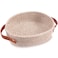 ABenkle Small Woven Basket Mini Cotton Rope Storage Basket Tiny Easter Basket Shelf Basket Oval Decorative Toy Dog Cat Basket for Nursery Empty Gift Basket 94 x 59 x 39 XS