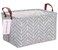 QUEENLALA Rectangular laundry basket with handlesRoom decor Nursery decorHamper for nurseryKids Foldable Nursery Laundry Basket for OrganizingRecGrey Wheat