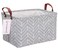 QUEENLALA Rectangular laundry basket with handlesRoom decor Nursery decorHamper for nurseryKids Foldable Nursery Laundry Basket for OrganizingRecGrey Wheat