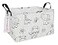 QUEENLALA Rectangular laundry basket with handlesRoom decor Nursery decorHamper for nurseryKids Foldable Nursery Laundry Basket for OrganizingRecBlackZoo