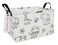 QUEENLALA Rectangular laundry basket with handlesRoom decor Nursery decorHamper for nurseryKids Foldable Nursery Laundry Basket for OrganizingRecBlackZoo
