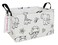 QUEENLALA Rectangular laundry basket with handlesRoom decor Nursery decorHamper for nurseryKids Foldable Nursery Laundry Basket for OrganizingRecBlackZoo