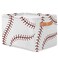 AUUXVA Storage Basket Baseball Stitches Laces Softball Storage Bin Large Fabric Toys Storage Box with Handles Collapsible Closet Shelf Cloth Organizer Basket for Nursery Bedroom 1 PCS