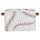 AUUXVA Storage Basket Baseball Stitches Laces Softball Storage Bin Large Fabric Toys Storage Box with Handles Collapsible Closet Shelf Cloth Organizer Basket for Nursery Bedroom 1 PCS