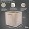 Parker Baby Co. Parker Baby Felt Foldable Storage Cube 13 Inch Nursery Cubby Bin for Cube Organizer Closet Organizers and Storage Toy Bin Rope Baskets Bins for Toys Storage Oatmeal