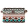 BOKEKANG Ethnic Aztec Print Storage Basket Native American Storage Bin Collapsible Retro Tribal Navajo Large Storage Baskets with Leather Handles Storage Cube Box Organizer for Closet Toys Clothes Bas