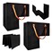 Zhupoub Black 2Pack LShape Foldable Stair Basket with Reinforced Support Insert PU Leather Handles Fits Carpeted Staircase Wood Staircase Storage Basket for Clothes Books Laptops Home Clutter