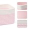 MiniArk Small Storage Baskets for Organizing Closet Organizer Bins Shelf Toy Basket Woven Rope Baskets Cube Decorative Box Shallow Basket 115x75x47 3 Packs White Pink