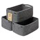 MiniArk Small Storage Baskets for Organizing Closet Organizer Bins Shelf Toy Basket Woven Rope Baskets Cube Decorative Box Shallow Basket 13x85x51 3 Packs Dark Gray