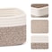 MiniArk Small Storage Baskets for Organizing Closet Organizer Bins Shelf Toy Basket Woven Rope Baskets Cube Decorative Box Shallow Basket 115x75x47 3 Packs White Brown