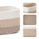 MiniArk Small Storage Baskets for Organizing Closet Organizer Bins Shelf Toy Basket Woven Rope Baskets Cube Decorative Box Shallow Basket 13x85x51 3 Packs Gradient Brown