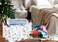 KUNRO Kid Clothes Storage Basket Gift Shelf Basket Toy Storage Bin Nursery Basket Organizer Box for With Handles for Room Deco Cat Pattern