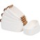 Degeyoyo Storage Baskets for Organizing Small Woven Basket Set of 64 Shelf Basket with Leather Handle and 2 Small Gift Baskets Cotton Rope Basket for Shelves Nursery Dog Toy Bathroom